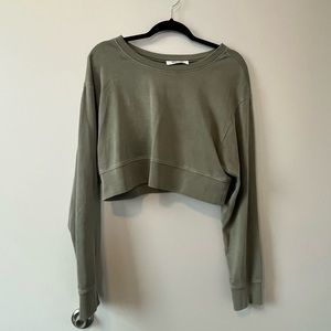 Woman’s Pullover Sweater Darker Olive Green